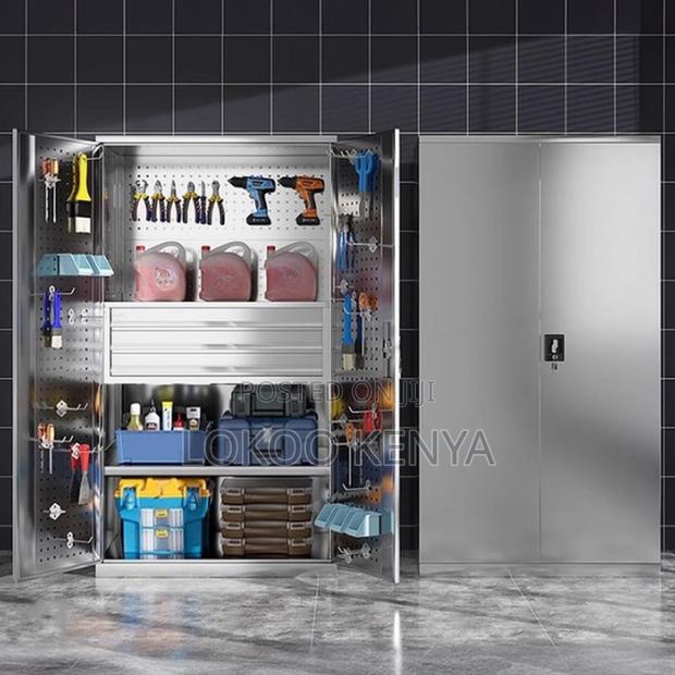 Office Cabinet : Tall Metal Office Storage Cabinet - thumbnail 8