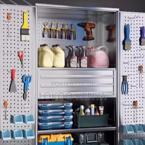 Office Cabinet : Tall Metal Office Storage Cabinet - thumbnail 9