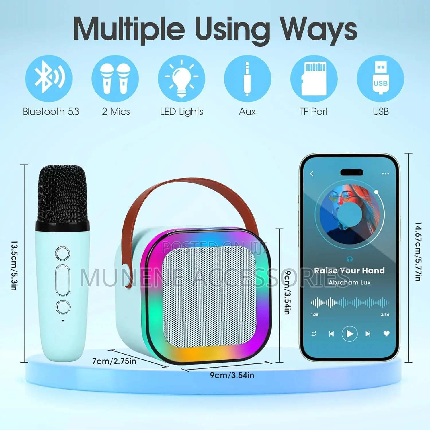 Portable Bluetooth Karaoke Speaker Wireless Microphone