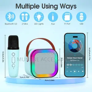 Portable Bluetooth Karaoke Speaker Wireless Microphone