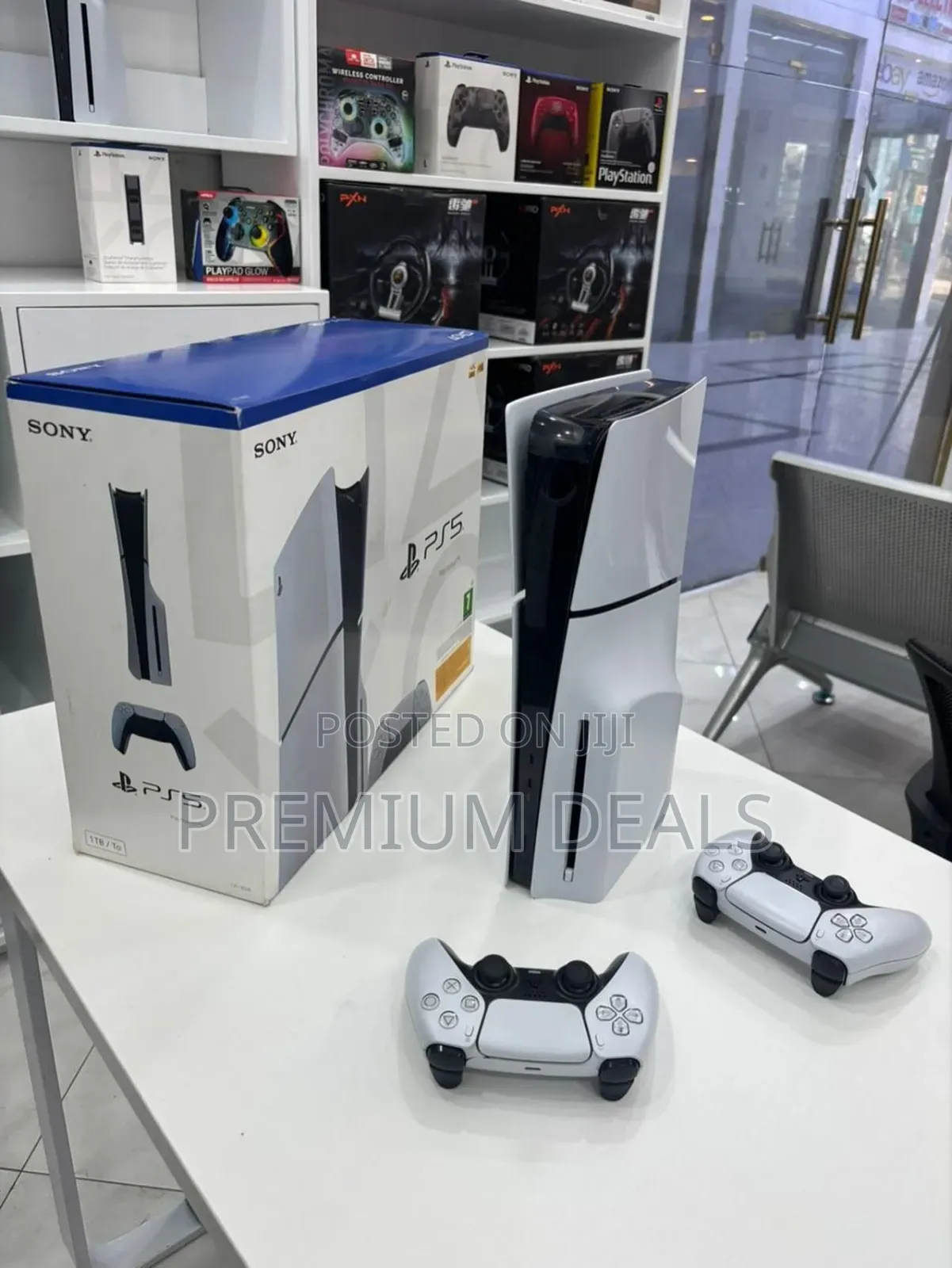 Open Box Ps5 Slim With Two Controllers.