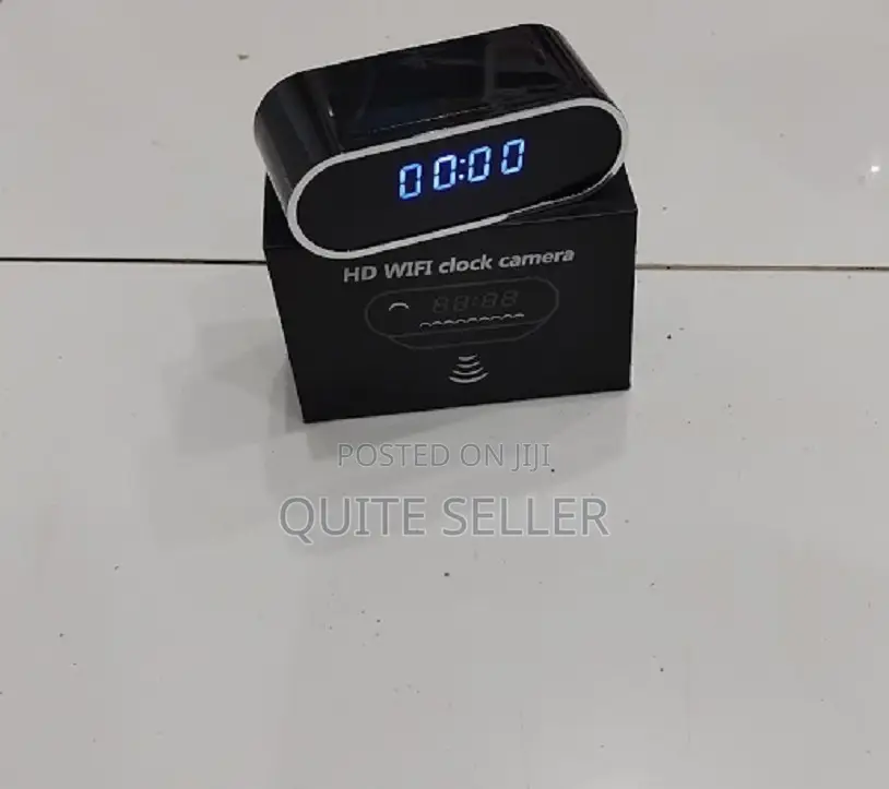 Wireless Wifi Mini Camera Digital Table Clock With -- Low Light Vision