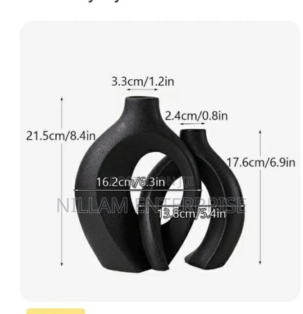 Geometric Shape Nordic Flower Vase 2in1 - thumbnail 3