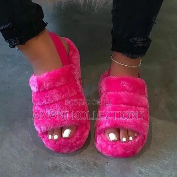 Fluffy Fancy Slides (Size 38) - Pink - thumbnail 2