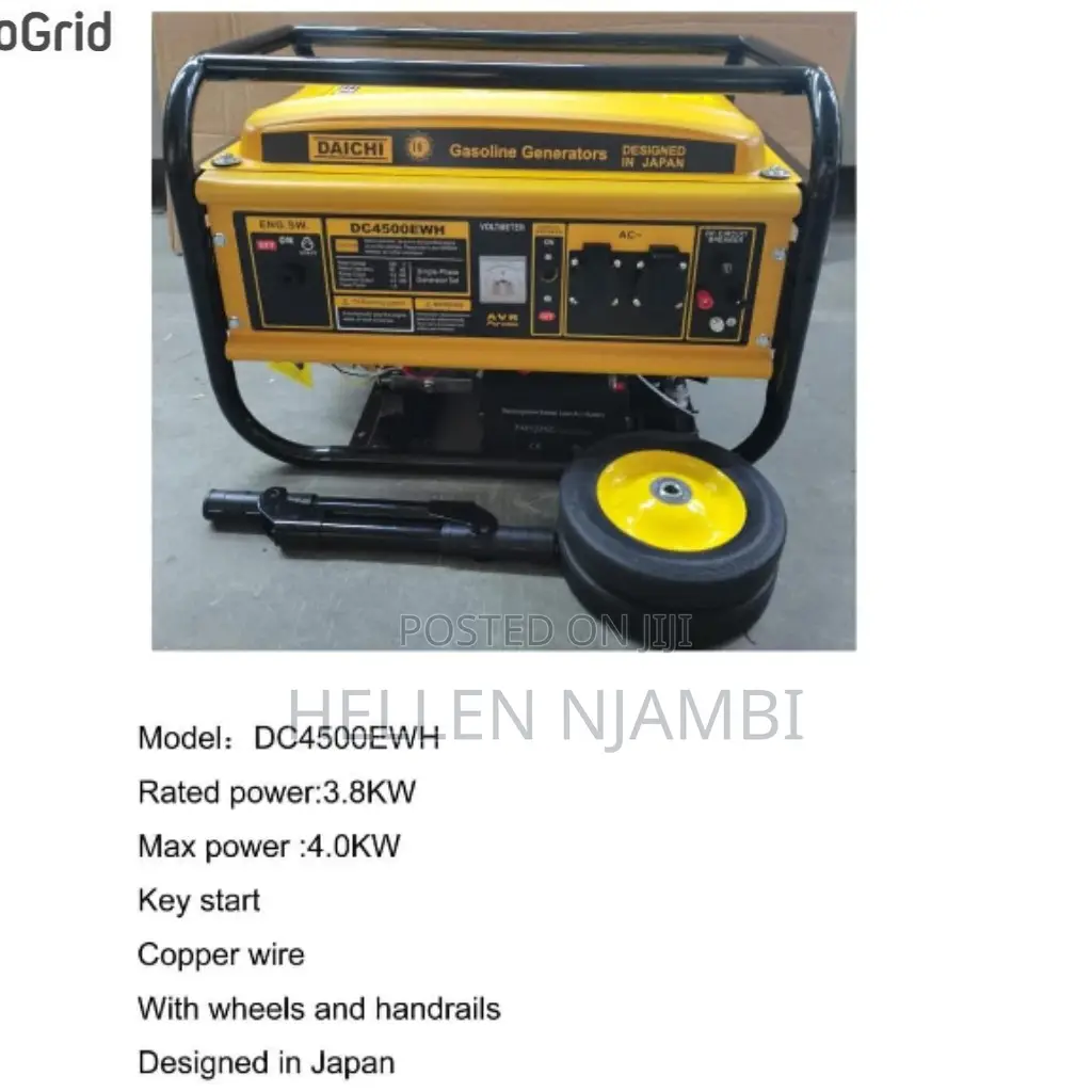 Daichi Dc4500 4.0kw Gasoline Generator