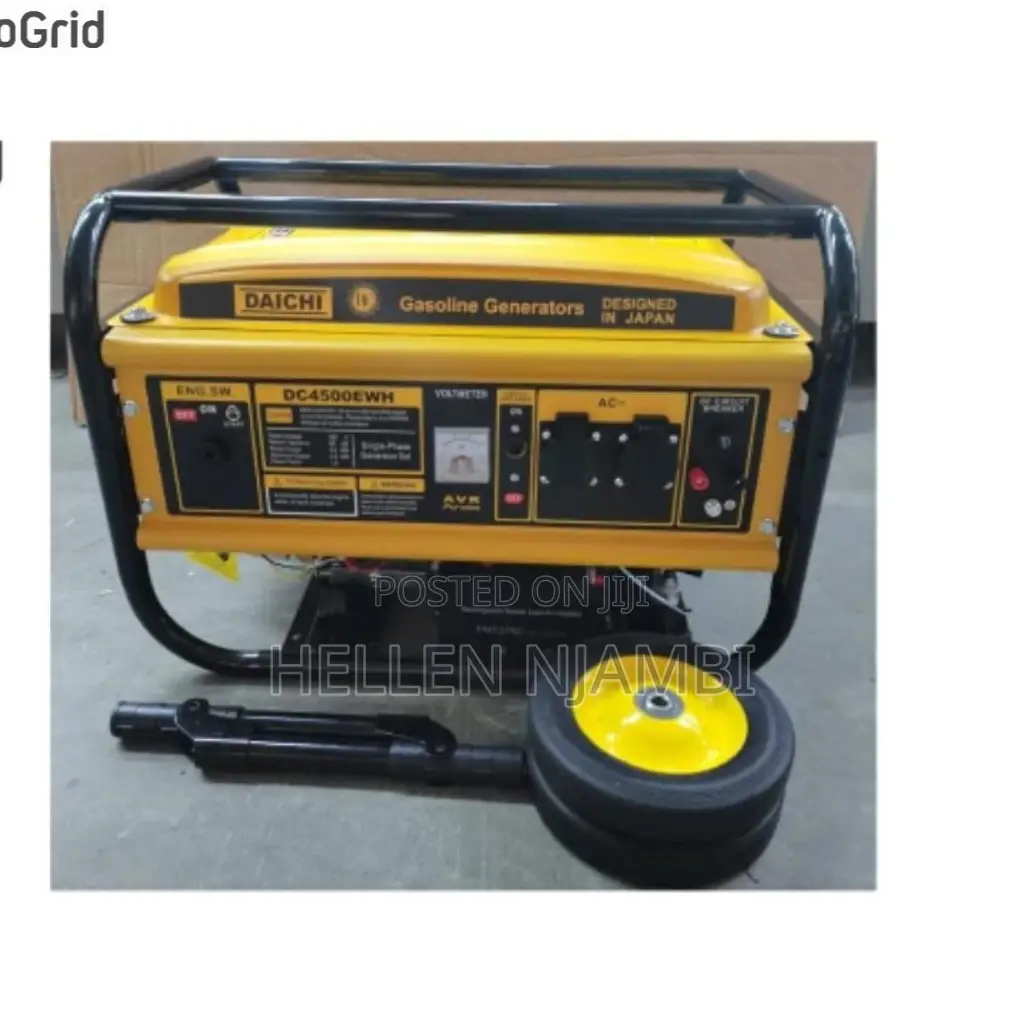 Daichi Dc4500ewh 3.8kw Gasoline Generator With Wheels and Handrails