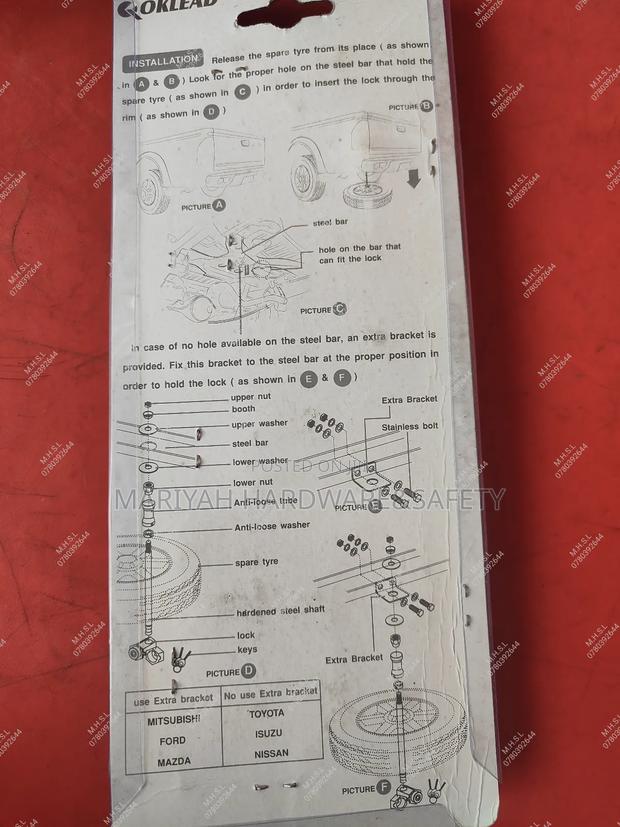 Spare Tyre Lock Universal - thumbnail 5