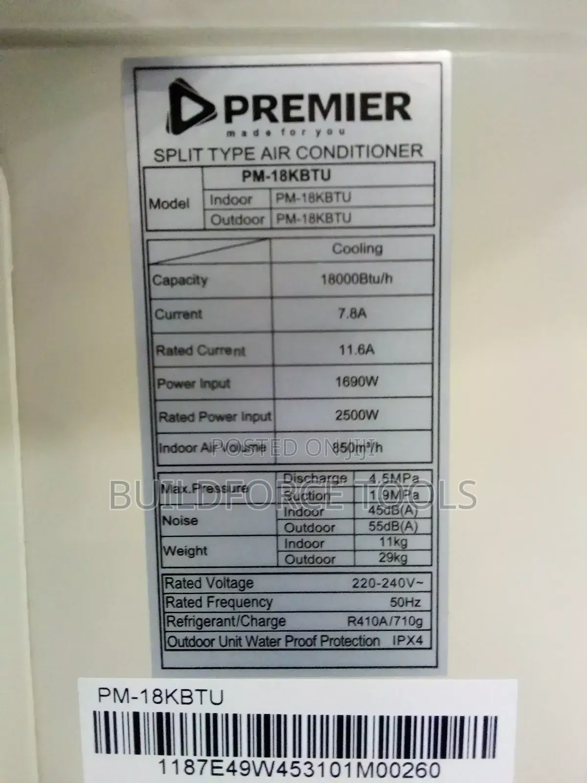 18000 Btu Premier Air Conditioner