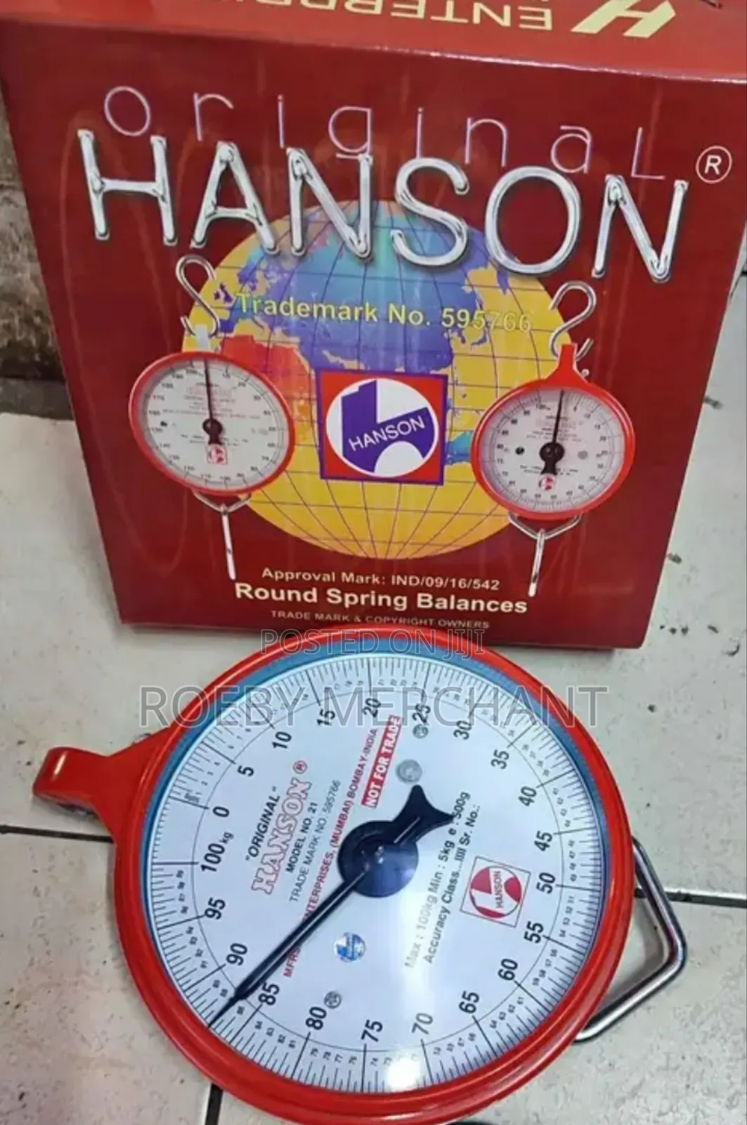 Original Hannson Round Spring Balance 100kg