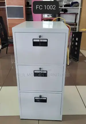 Three Drawers and Lockable Doors Cabinet