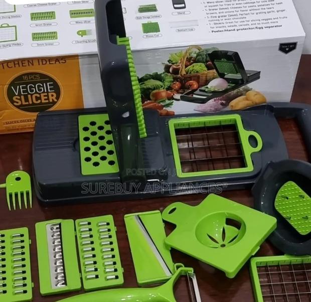 *16pc Veggie Cutter Slicer Dicer Chopper - main view