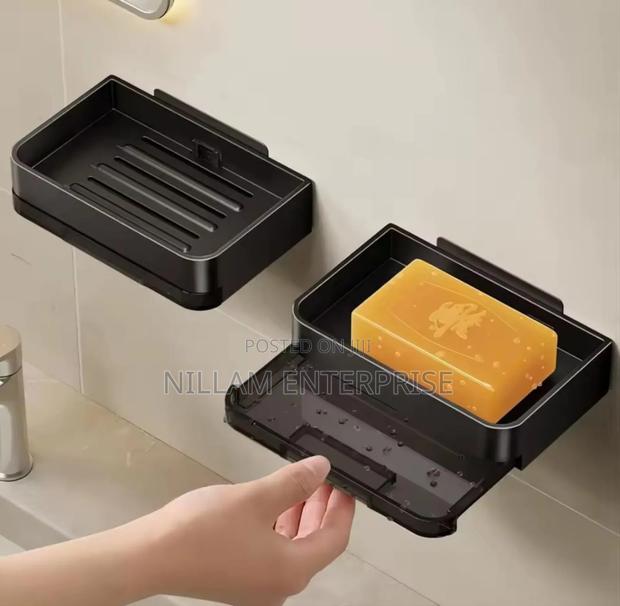 Cute Soap Holder With Hooks and Draining Tray