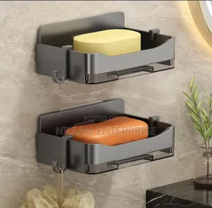 Cute Soap Holder With Hooks and Draining Tray