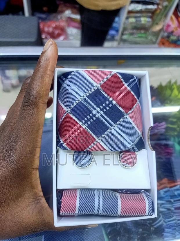 Blue Off White Executive Tie Sets - main view