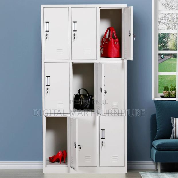 Office Cabinet: 9 Section Metal Locker Office Cabinet