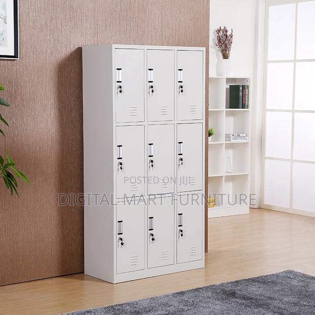 Office Cabinet: 9 Section Metal Locker Office Cabinet - thumbnail 4