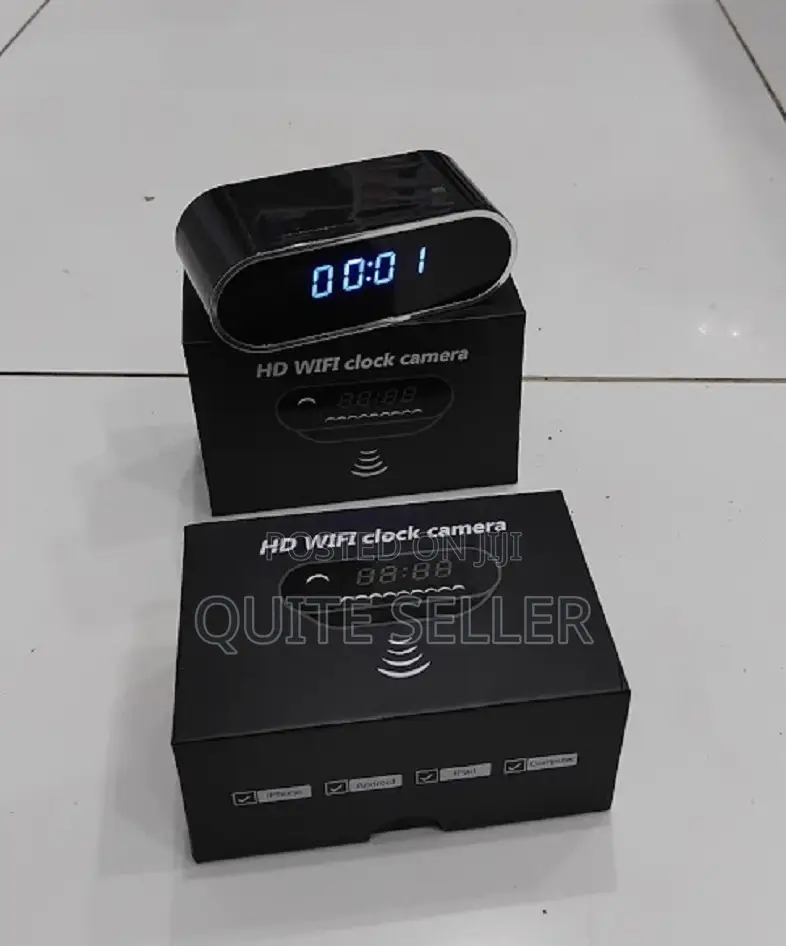1080p Wifi Camera Wireless Table Clock Ir Night Vision