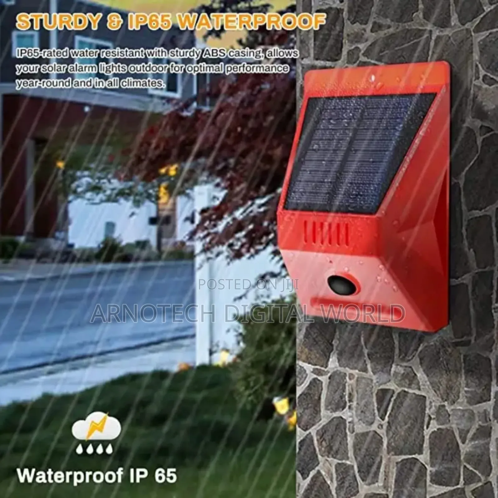 Waterproof Solar Pir Motion Detector Alarm