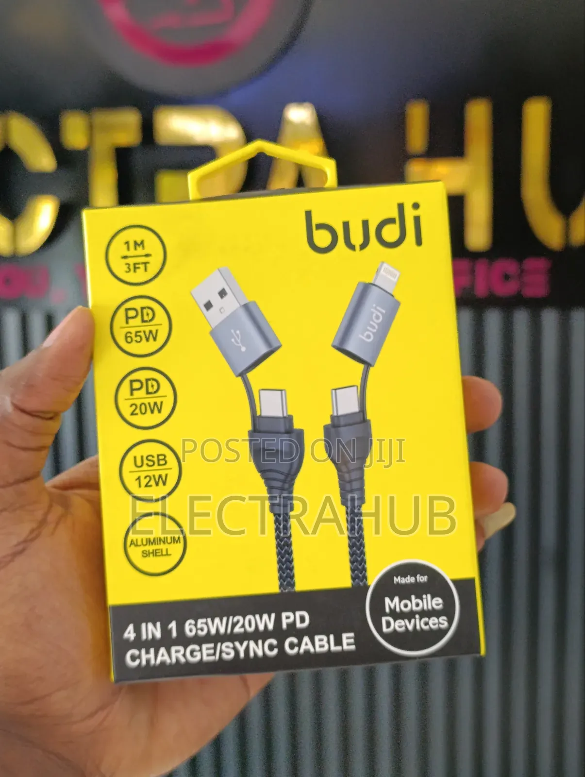 Budi 4-in-1 65w Pd Charge/Sync Cable