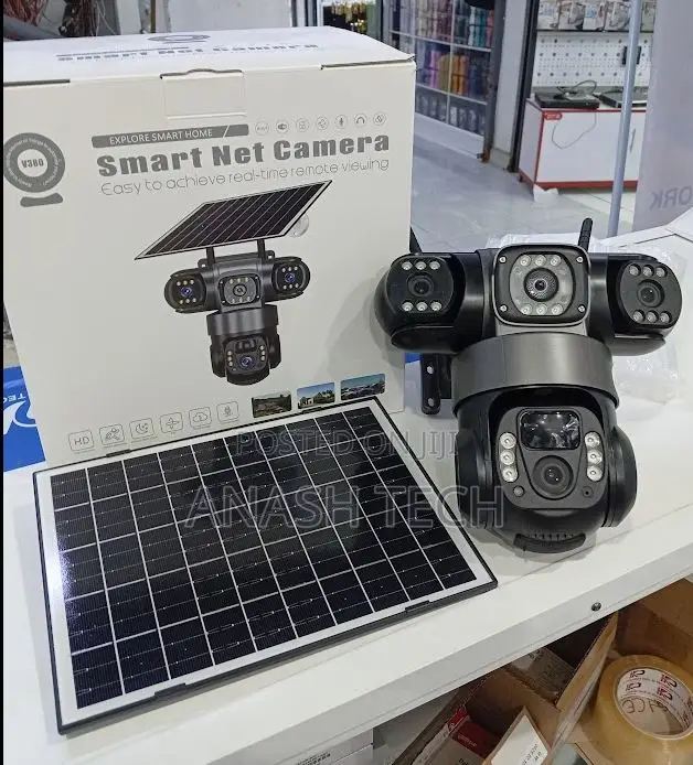Surper Solar V380 Tripple Lens 4g Simcard PTZ Camera