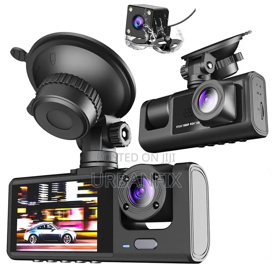 3 in 1 Cameras Dash Cam Hd 1080p Touch Screen Car DVR Video Recorder