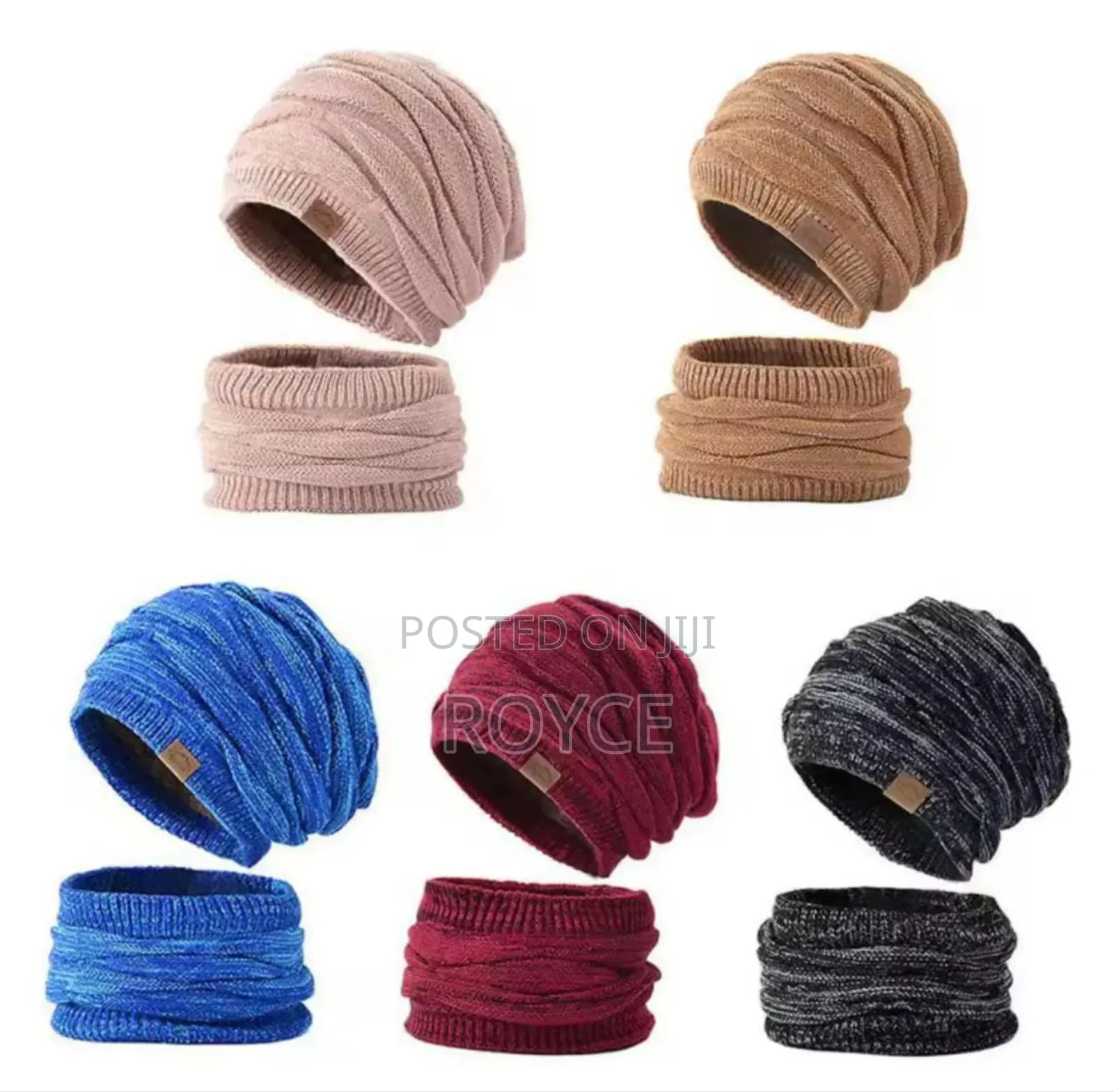 Hat Shawl Beanie Set