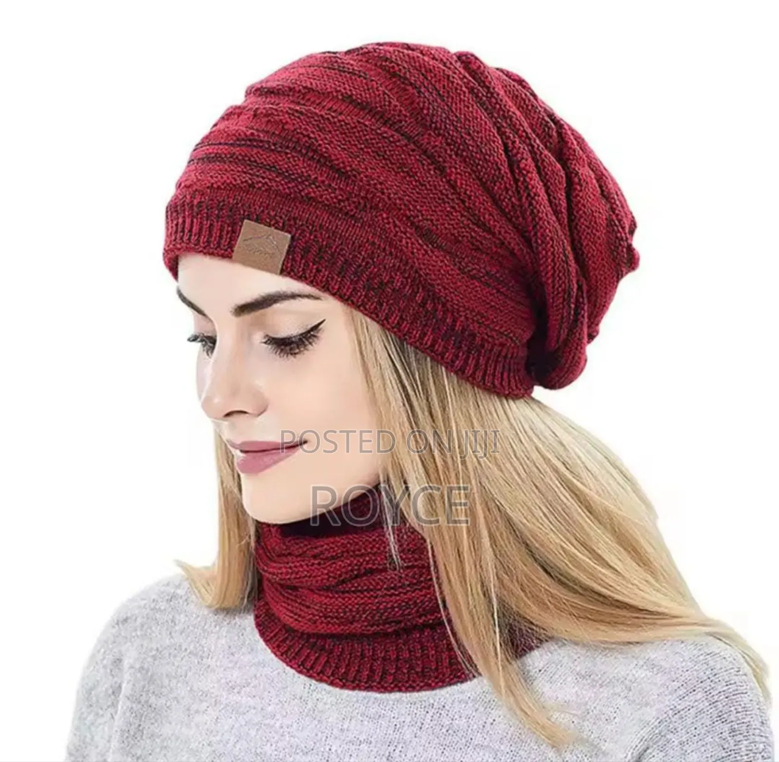 Hat Shawl Beanie Set