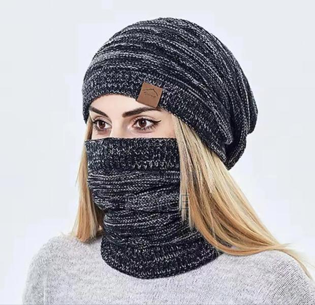 Hat Shawl Beanie Set - main view