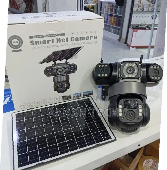 Imported Tripple Lens Simcard Solar Powered PTZ Camera