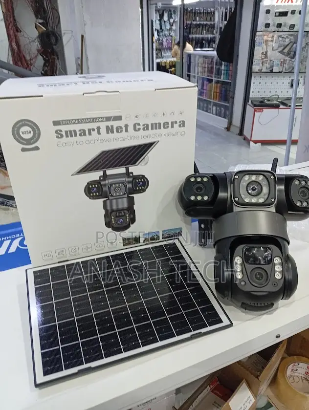 Inexpensive V380 Solar Tripple Lens 4g PTZ Camera 3 Lens