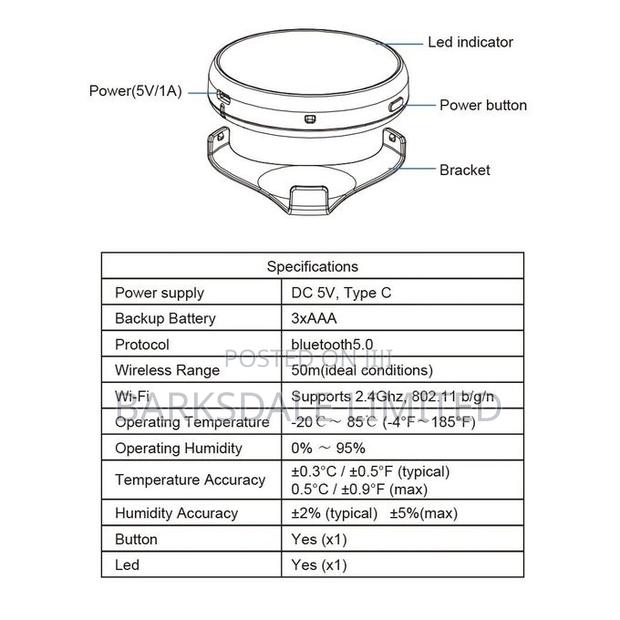 Wireless Wifi Smart Temperature Humidity Sensor Thermometer Hygrometer - thumbnail 6