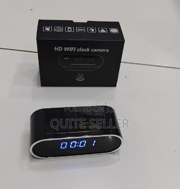 New 1080p Wifi Wireless Mini Clock Camera, Time Alarm, Watch Security,