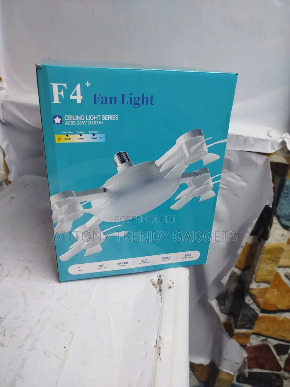 F4 Ceiling Fan Light With Remote Led Dimming