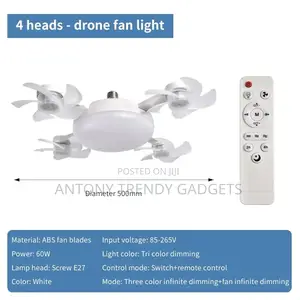 Silent Led Ceiling Fan Lamp For Home & Kitchen
