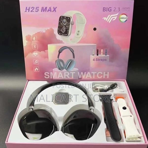 H25 Max Smart Watch 4 in 1 Straps Smart Watch With Headphone