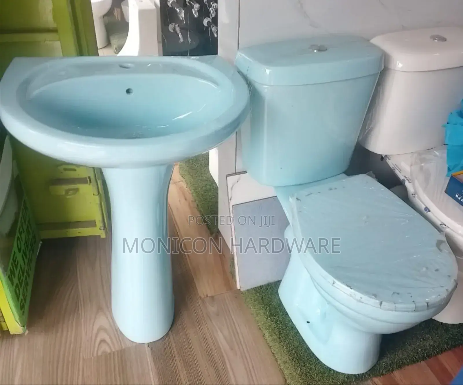 Blue Toilet Seat Set Available