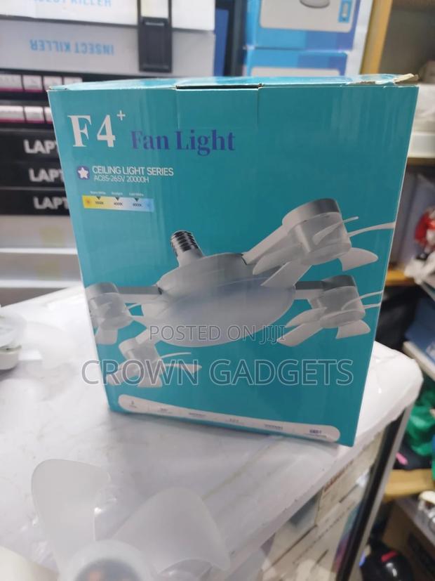 F4 Ceiling Fan Light With Remote – 20" Led Brightness - thumbnail 2