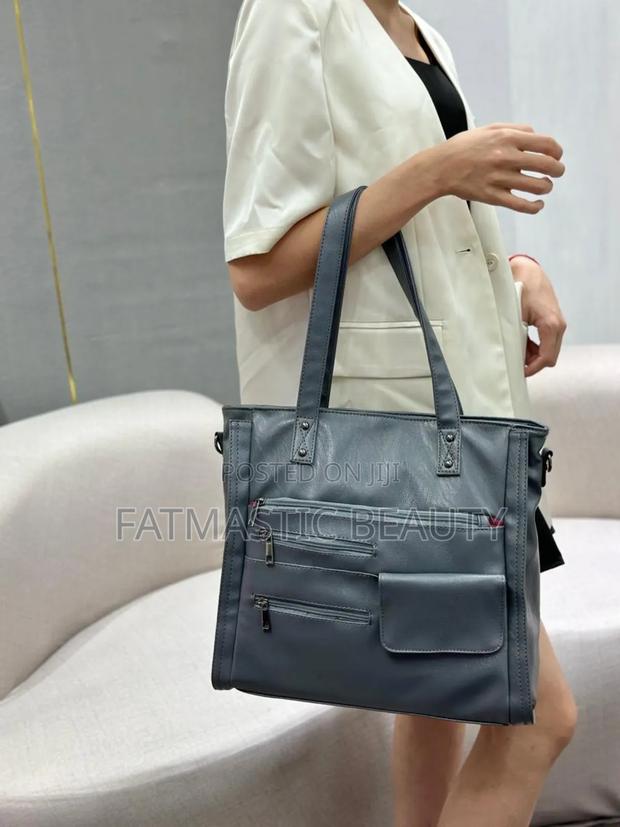Grey Soft Leather Bag - thumbnail 2