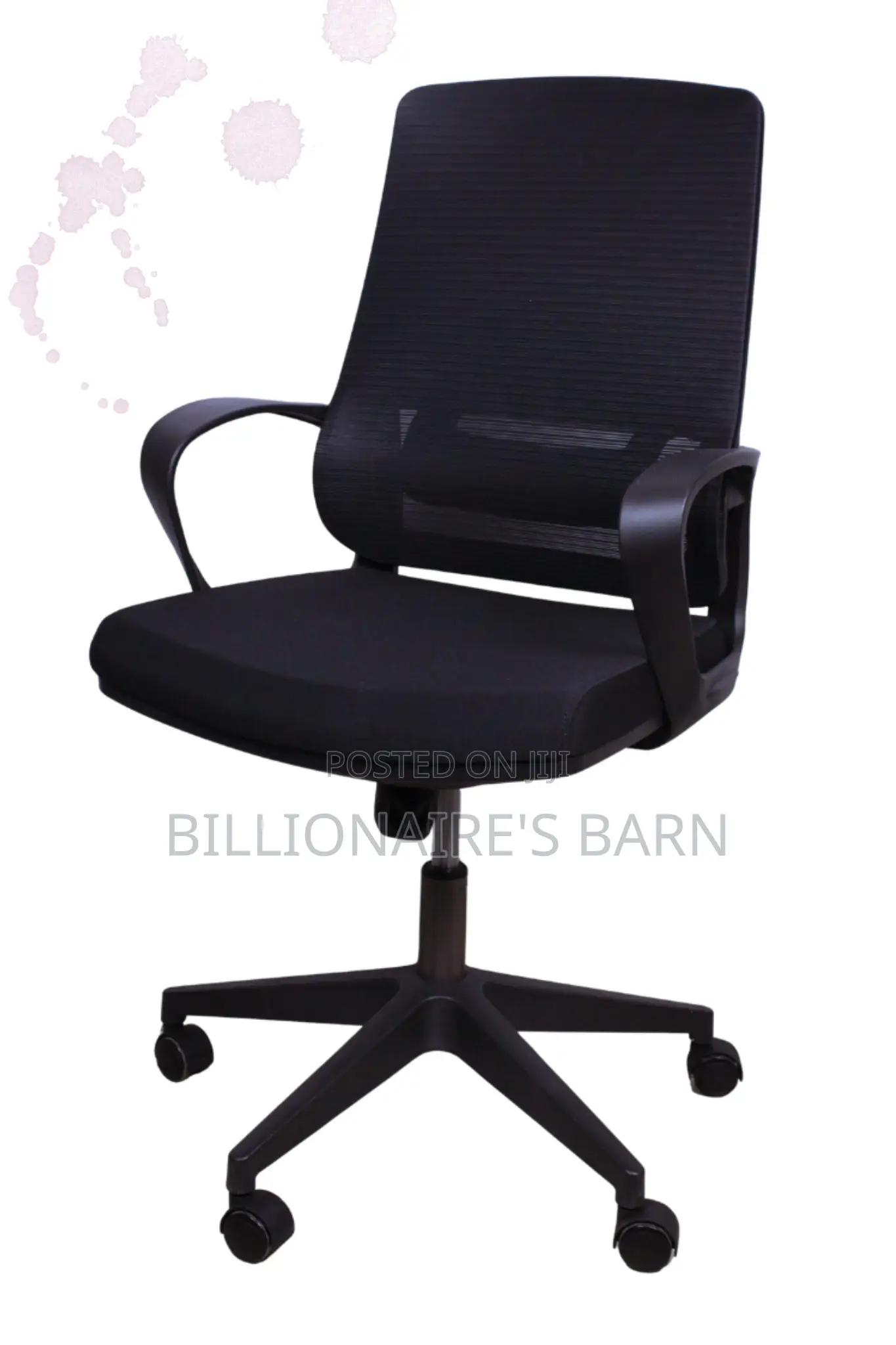Chair, Casual Style Black Ergonomic Mesh Office Chair