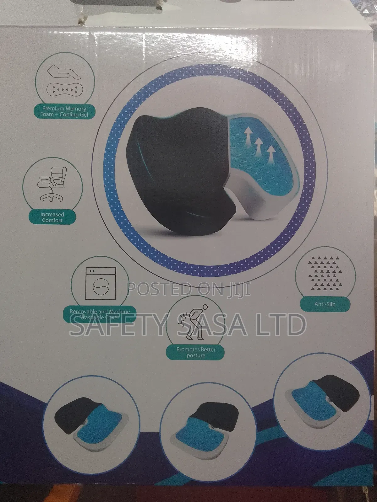 Memory S Foam and Anti-Slip Seat Cushion