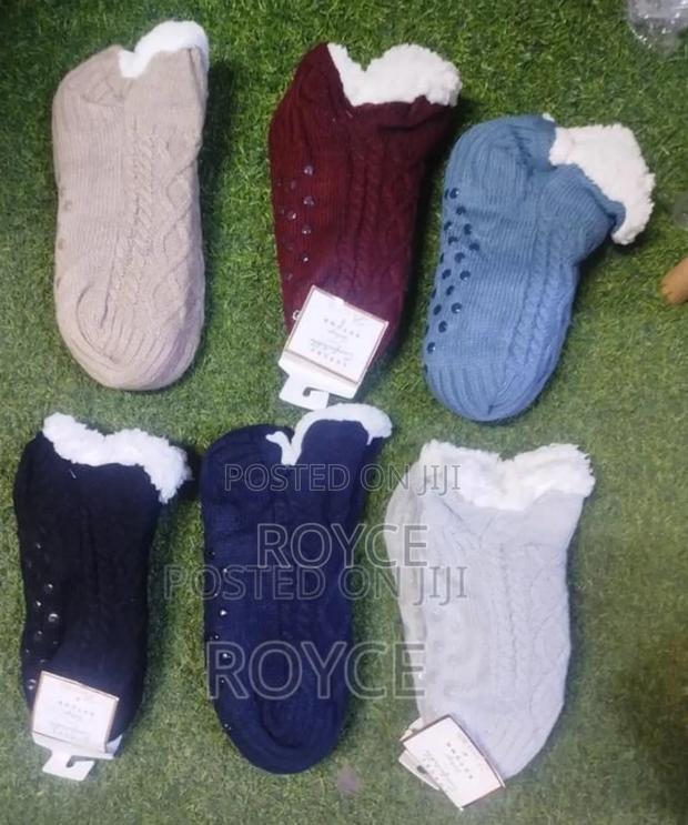 Indoor Anti- Slip Thermal Socks - Pair - thumbnail 3