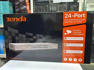 Tenda Tef1126p-24-250w 24-Port Rackmount Poe Switch