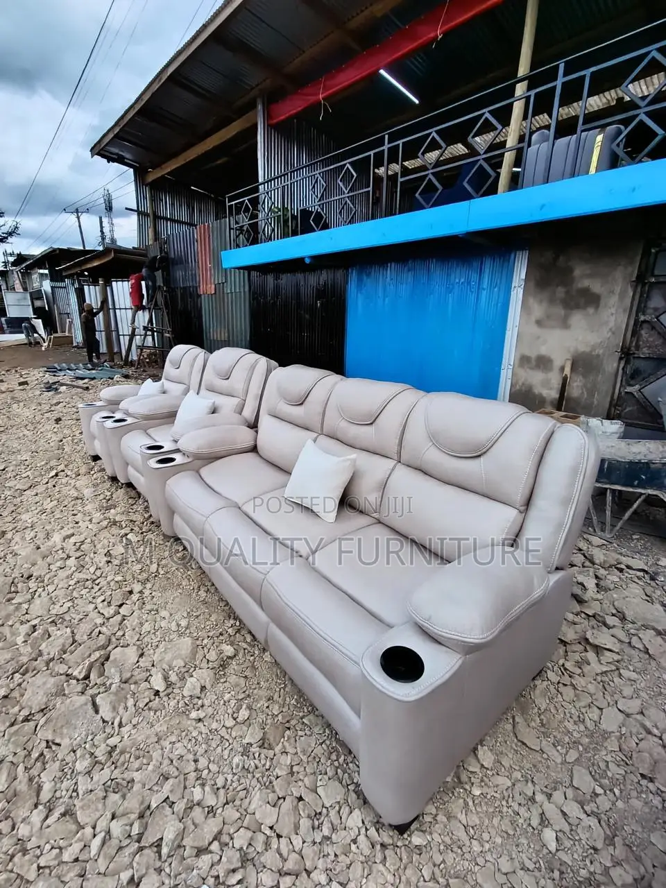 Space Saving Semi Recliner Sofa