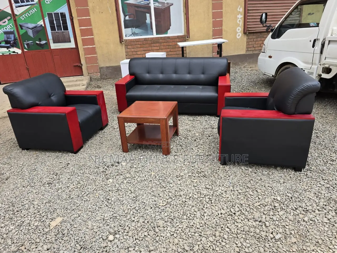 5-Seater Waiting Executive Leather Sofa