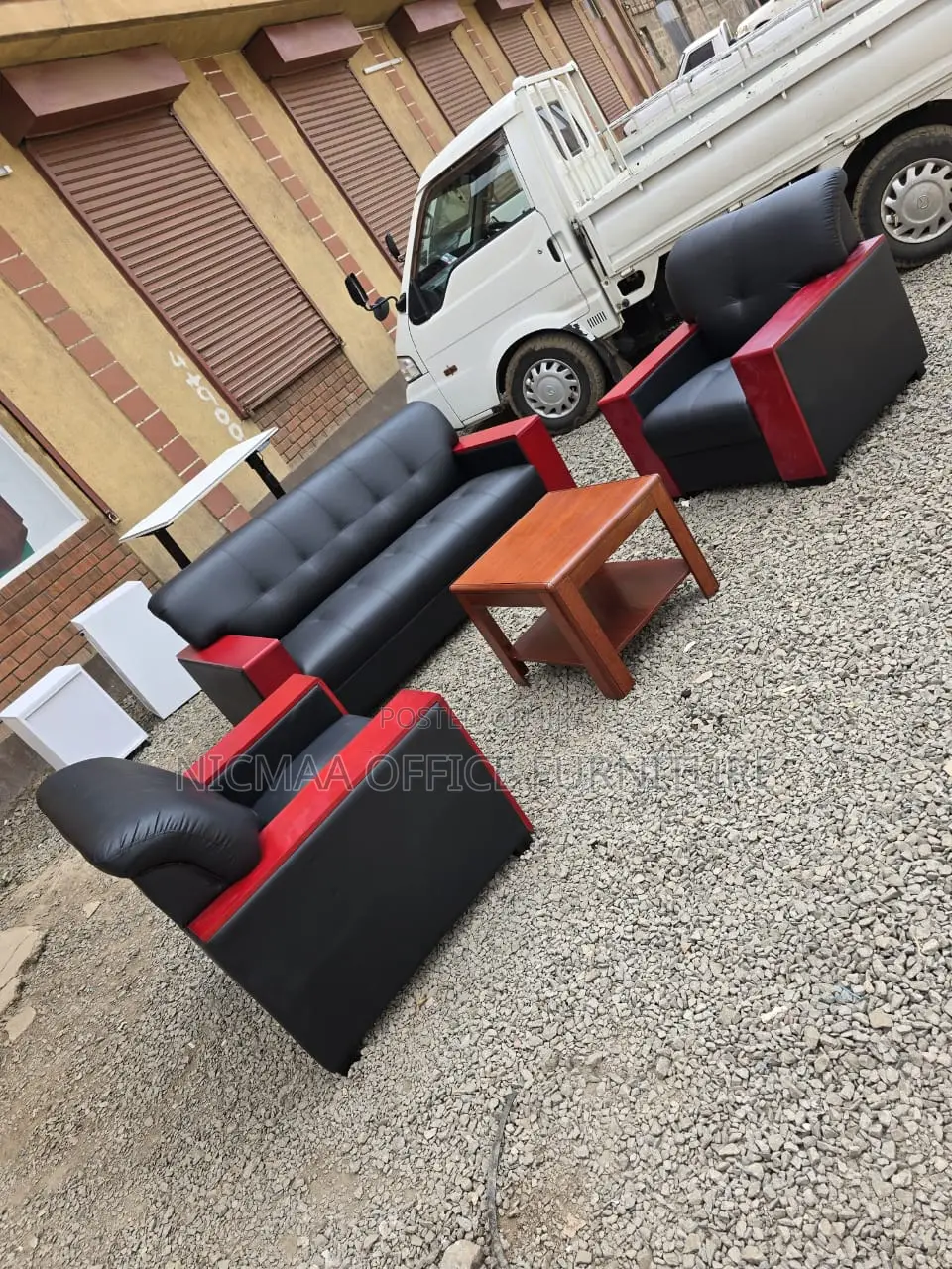 5-Seater Waiting Executive Leather Sofa