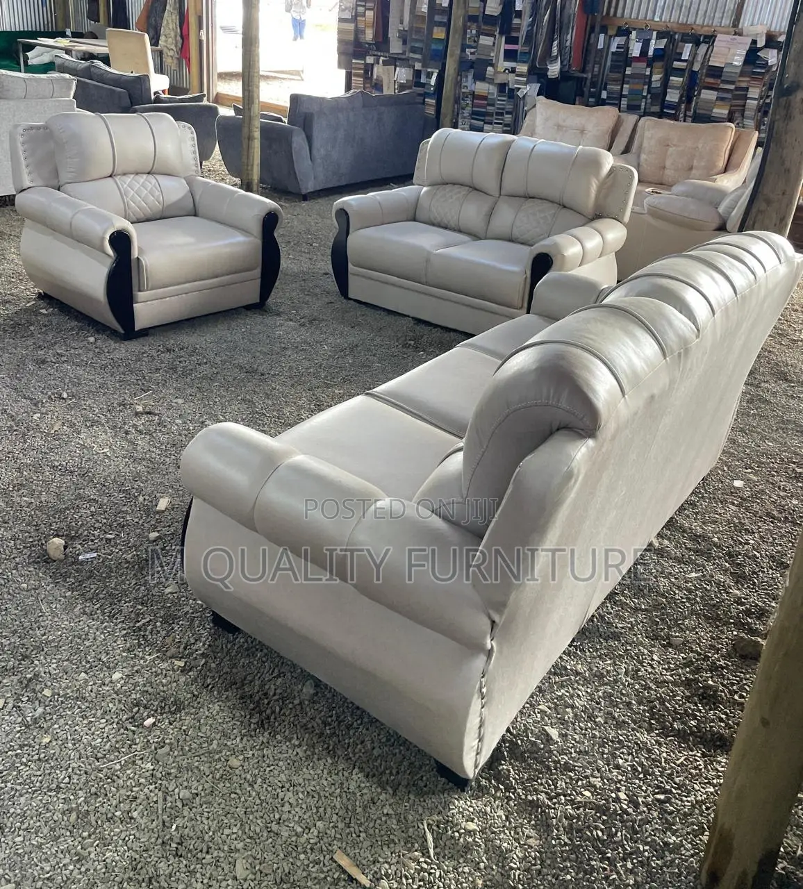 Upholstered Semi Recliner Sofa