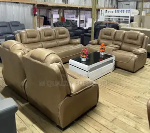 Wide Arm Semi Recliner Sofa