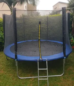 8ft Trampoline With Ladder & With Safety Enclosure Net,Outdoor