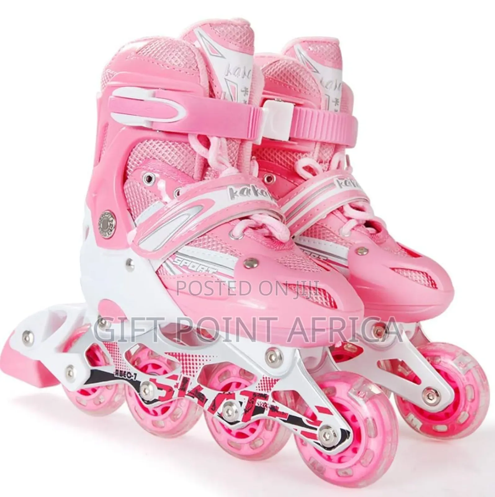 Pink Adjustable Roller Skates For Kids