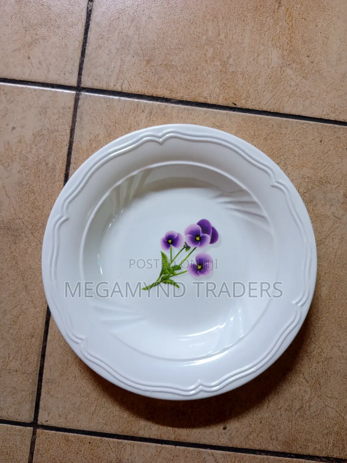 12pc Melamine Plate/Round Dinner Plate